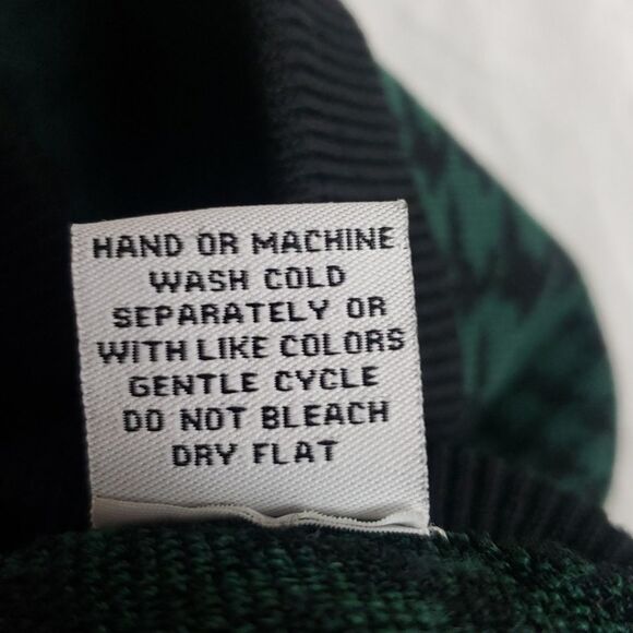 Carmen Marc Valvo Women's Small Green & Black Houndstooth Skirt - Picture 10 of 10